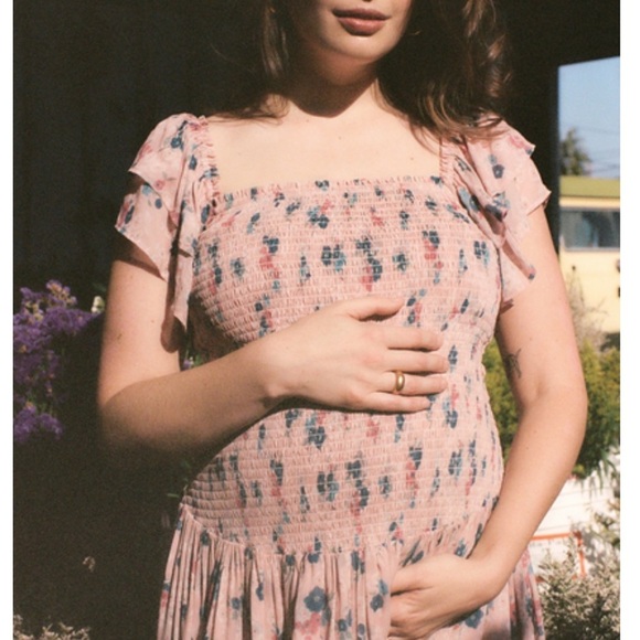 Hatch Maternity Smocked Floral Dress Size XS  In Spring Floral Bloom NWT - Picture 1 of 15